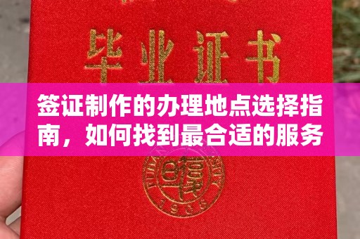 西夏签证制作的办理地点选择指南，如何找到最合适的服务点