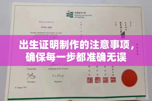 西夏出生证明制作的注意事项，确保每一步都准确无误