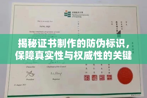 西夏揭秘证书制作的防伪标识，保障真实性与权威性的关键